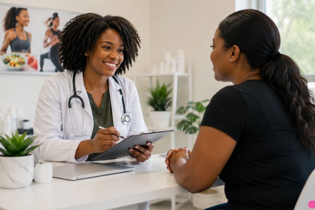 Warm consultation in a modern clinic